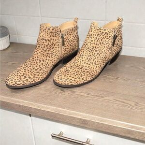 Leopard Print Ankle Boots